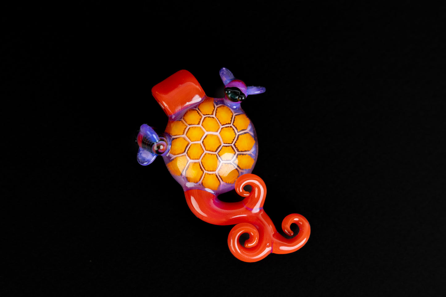 Joe P Honeycomb Pendant - Red & Orange