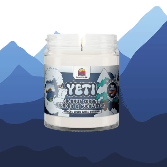 Modest & Co. - Yeti Odor Fighting Candle (Coconut Sorbet, Tundra, Eucalyptus)