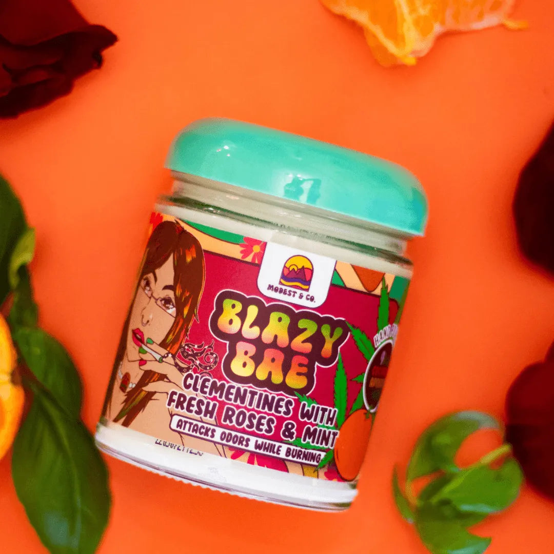 Modest & Co. - Blazy Bae Odor Fighting Candle (Clementine, Mint, Roses)