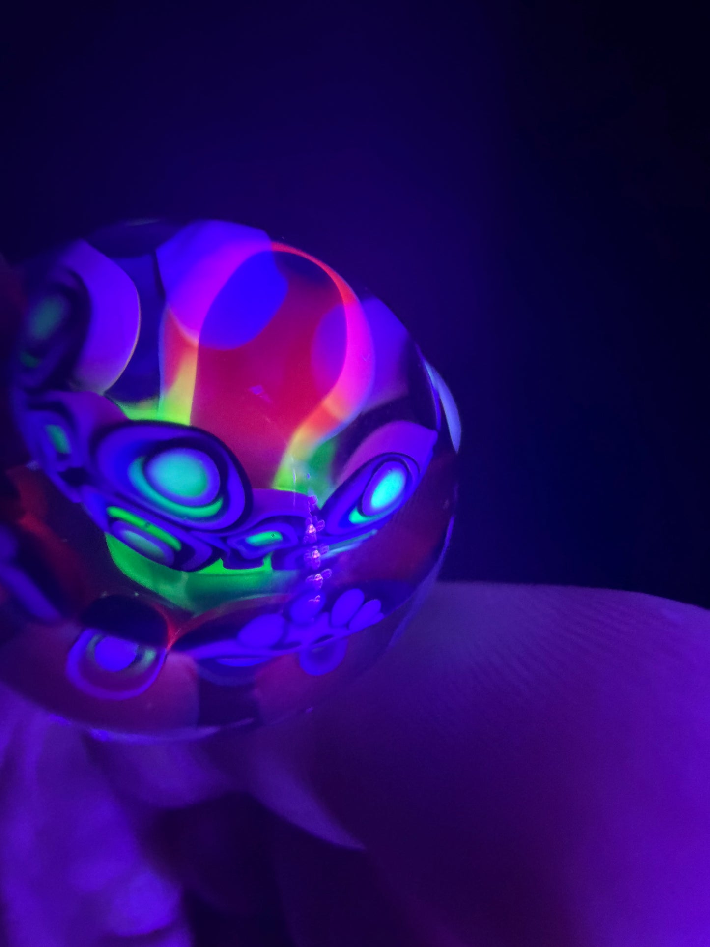 Lil Bear Multi Skull Dotstack Marble
