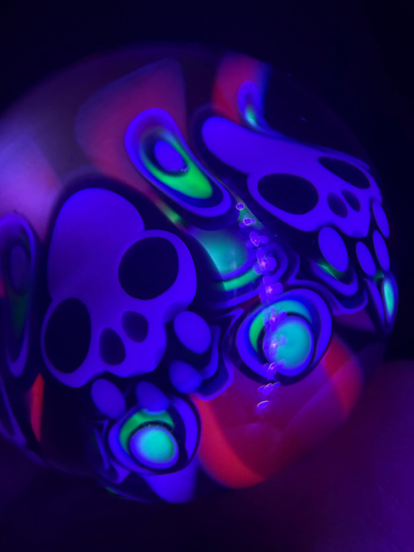 Lil Bear Multi Skull Dotstack Marble