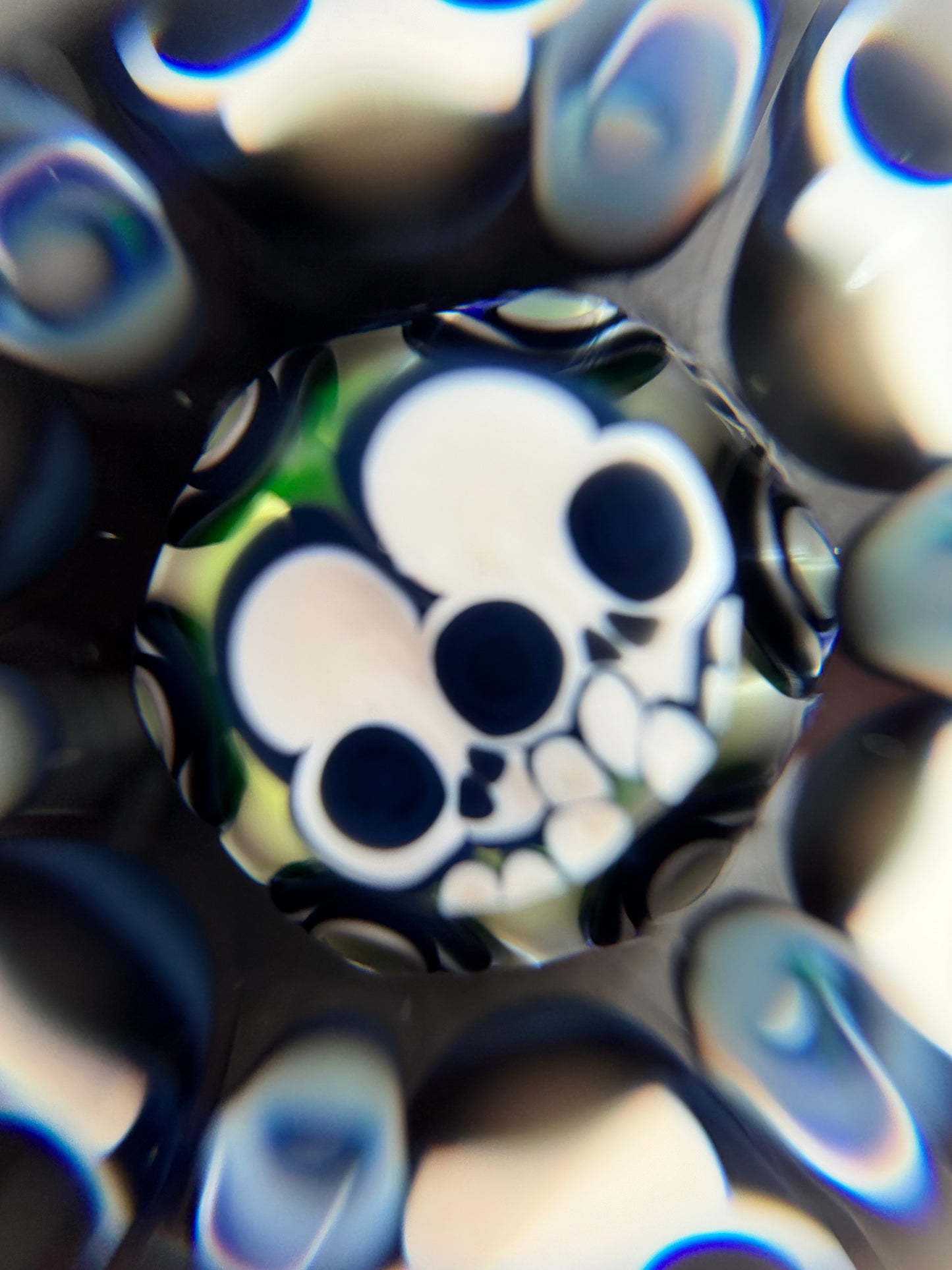 Lil Bear Multi Skull Dotstack Marble