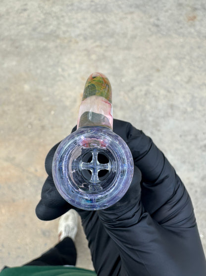 Brick Glass 18mm 4 Hole Slides W/ Horn
