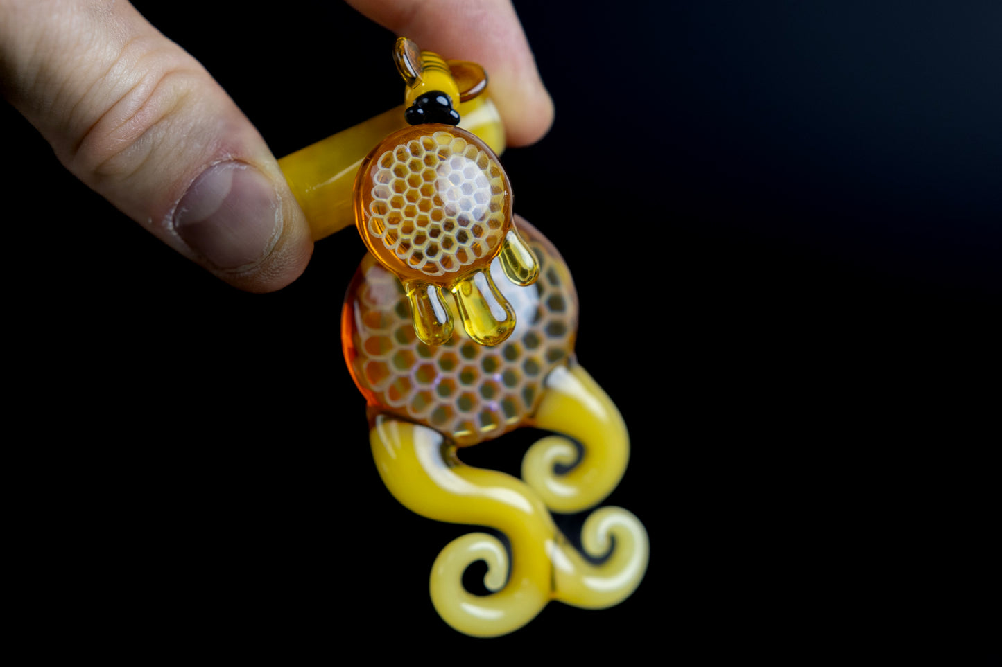 Joe P  Honeycomb Pendant - Yellow & Gold