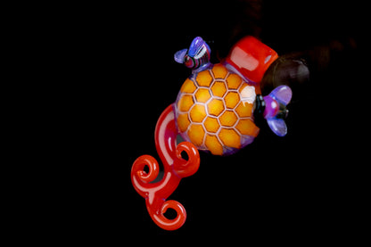 Joe P  Honeycomb Pendant - Red & Orange