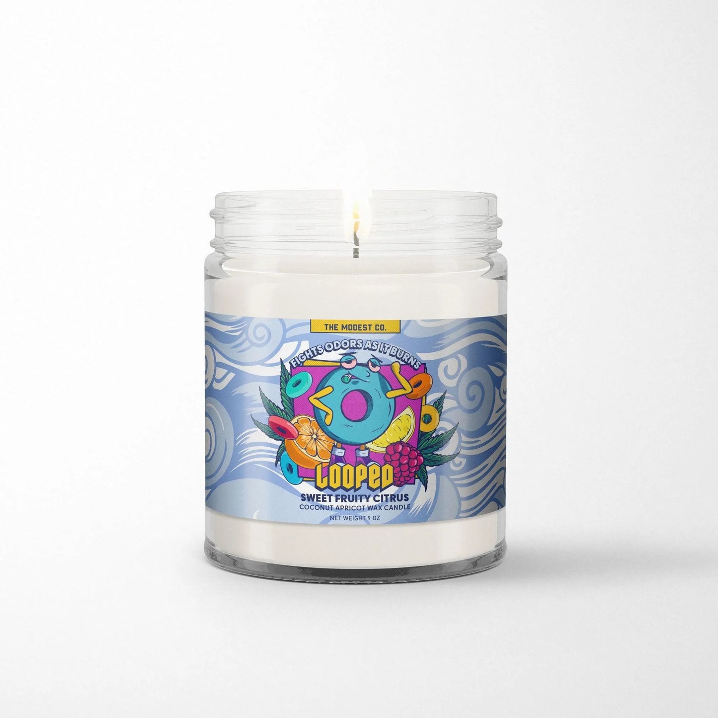 Modest & Co. - Looped Odor Killing Candle - (Fruity Loopy Cereal)