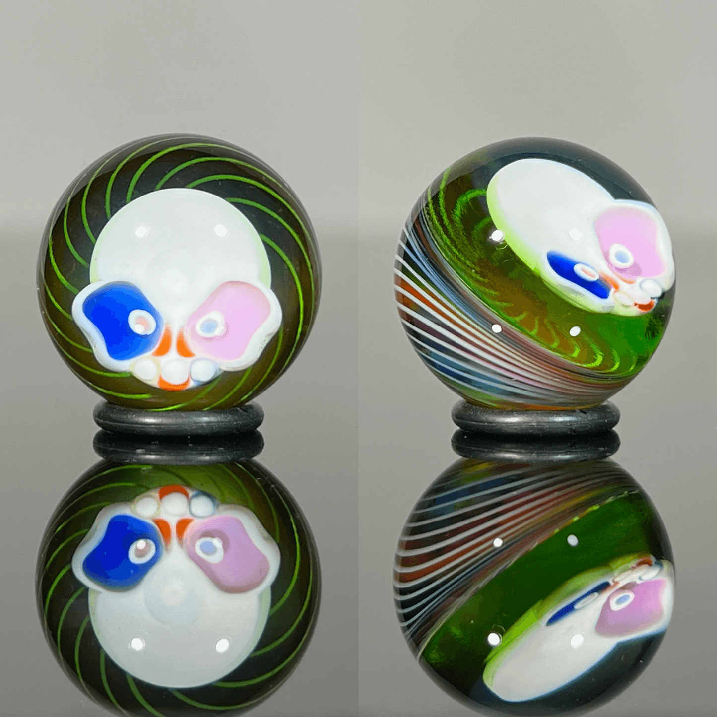 Karma x Lil Bear Glass - 2024 Karmacello Skull Marble - The Gallery at VL