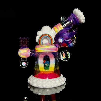 RJ Glass - Rainbow Stacker with Bird - The Gallery at VL