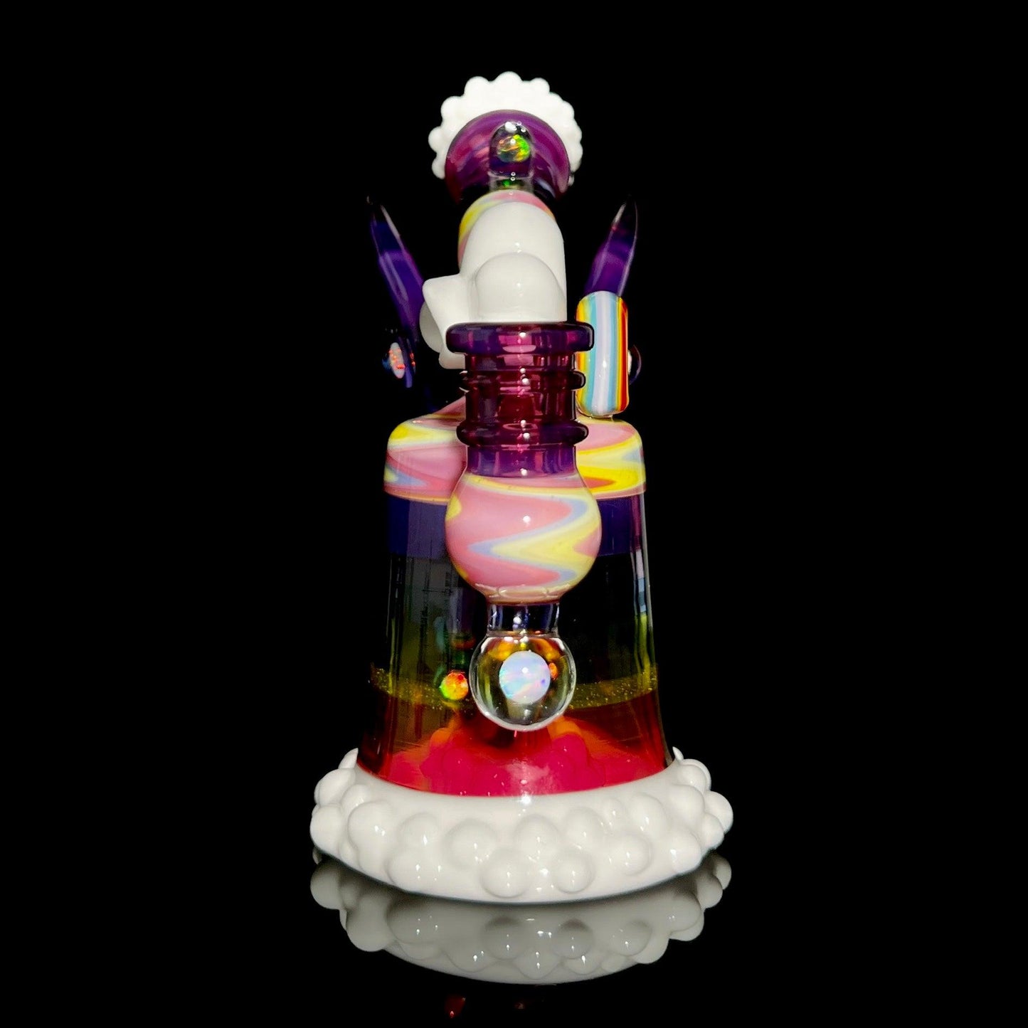 RJ Glass - Rainbow Stacker with Bird - The Gallery at VL